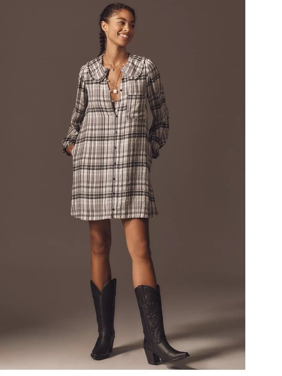 Anthropologie Dresses & Skirts - Anthropologie Pilcro Keira Long-Sleeve Mini Dress XS new